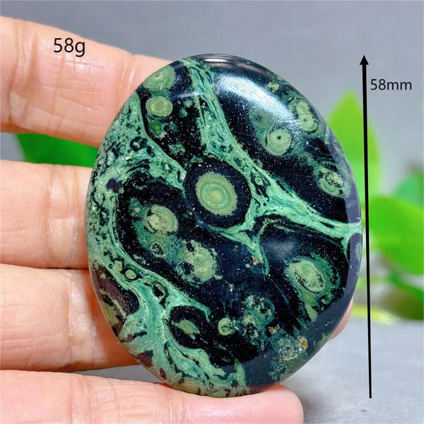 Green Malachite Palm Stone-ToShay.org