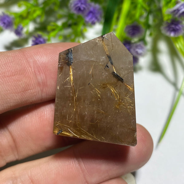 Gold Rutilated Quartz Rock-ToShay.org