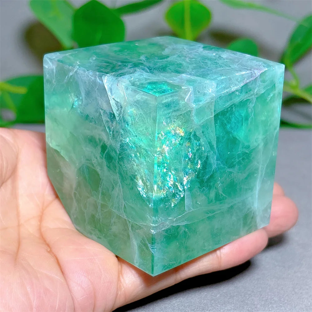 Green Fluorite Cube-ToShay.org