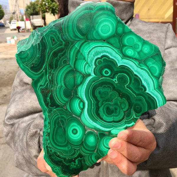 Green Malachite Quartz Cluster-ToShay.org