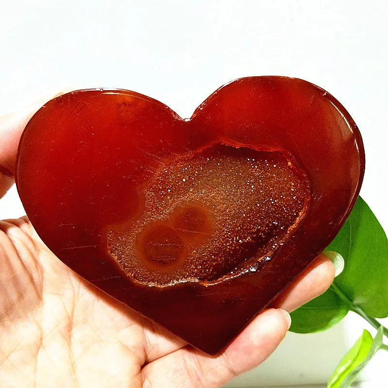 Red Agate Geode Heart-ToShay.org