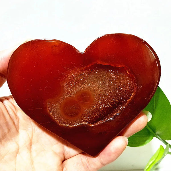 Red Agate Geode Heart-ToShay.org