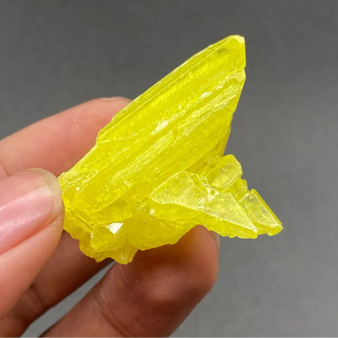 Yellow Sulfur Mineral Crystal-ToShay.org
