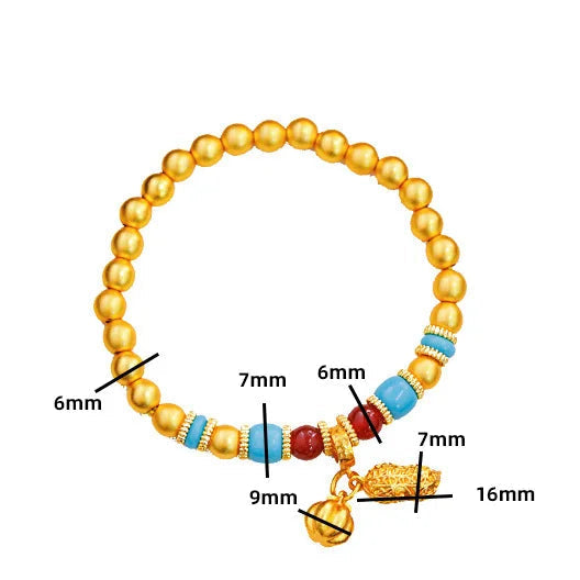 Gold Persimmon Bead Bracelet-ToShay.org