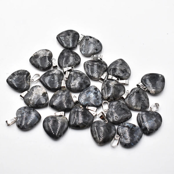 Black Glitter Stone Heart-ToShay.org