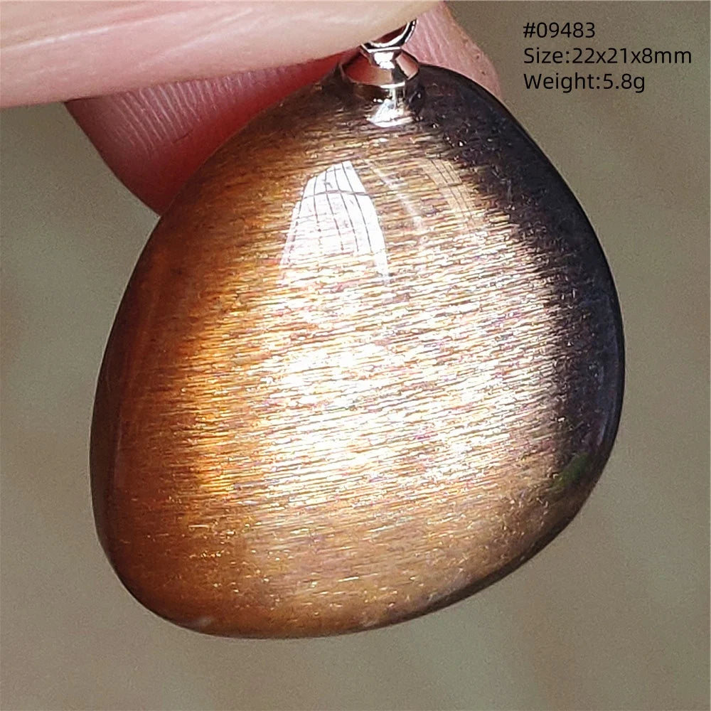 Black Sunstone Moonstone Pendant-ToShay.org