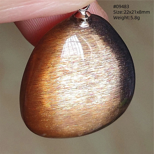 Black Sunstone Moonstone Pendant-ToShay.org