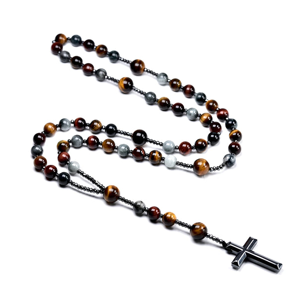 Mixed Tiger Eye Rosary-ToShay.org