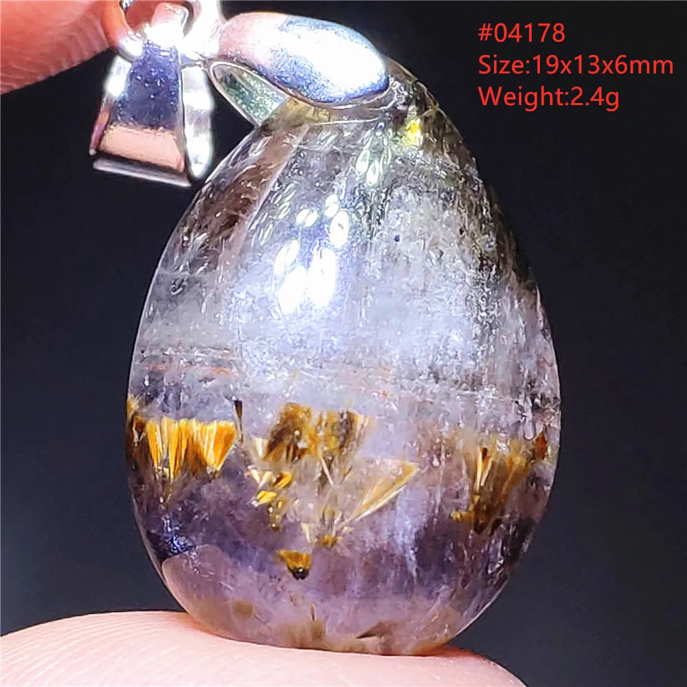 Gold Rutilated Pendant-ToShay.org