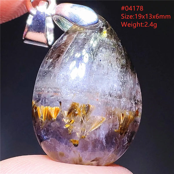 Gold Rutilated Pendant-ToShay.org