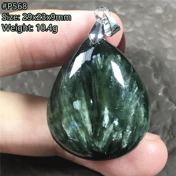 Green Seraphinite Pendant-ToShay.org
