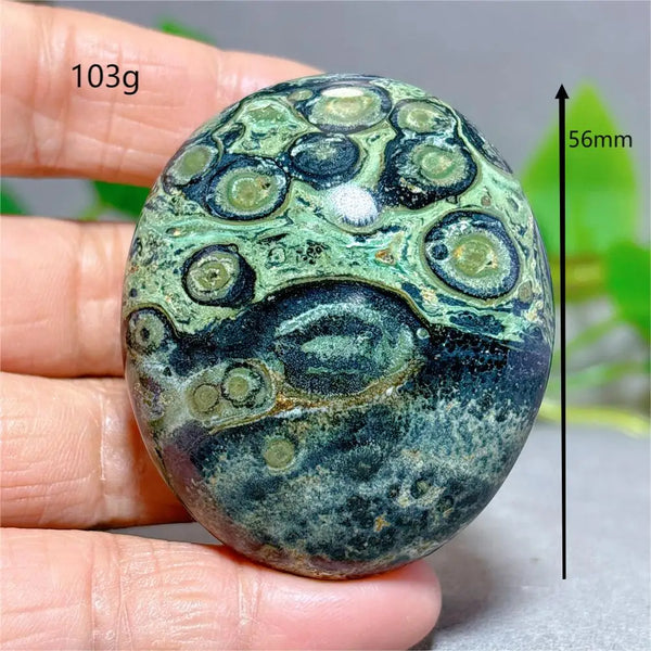 Green Malachite Palm Stone-ToShay.org