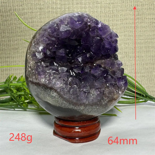 Purple Amethyst Cluster Ball-ToShay.org