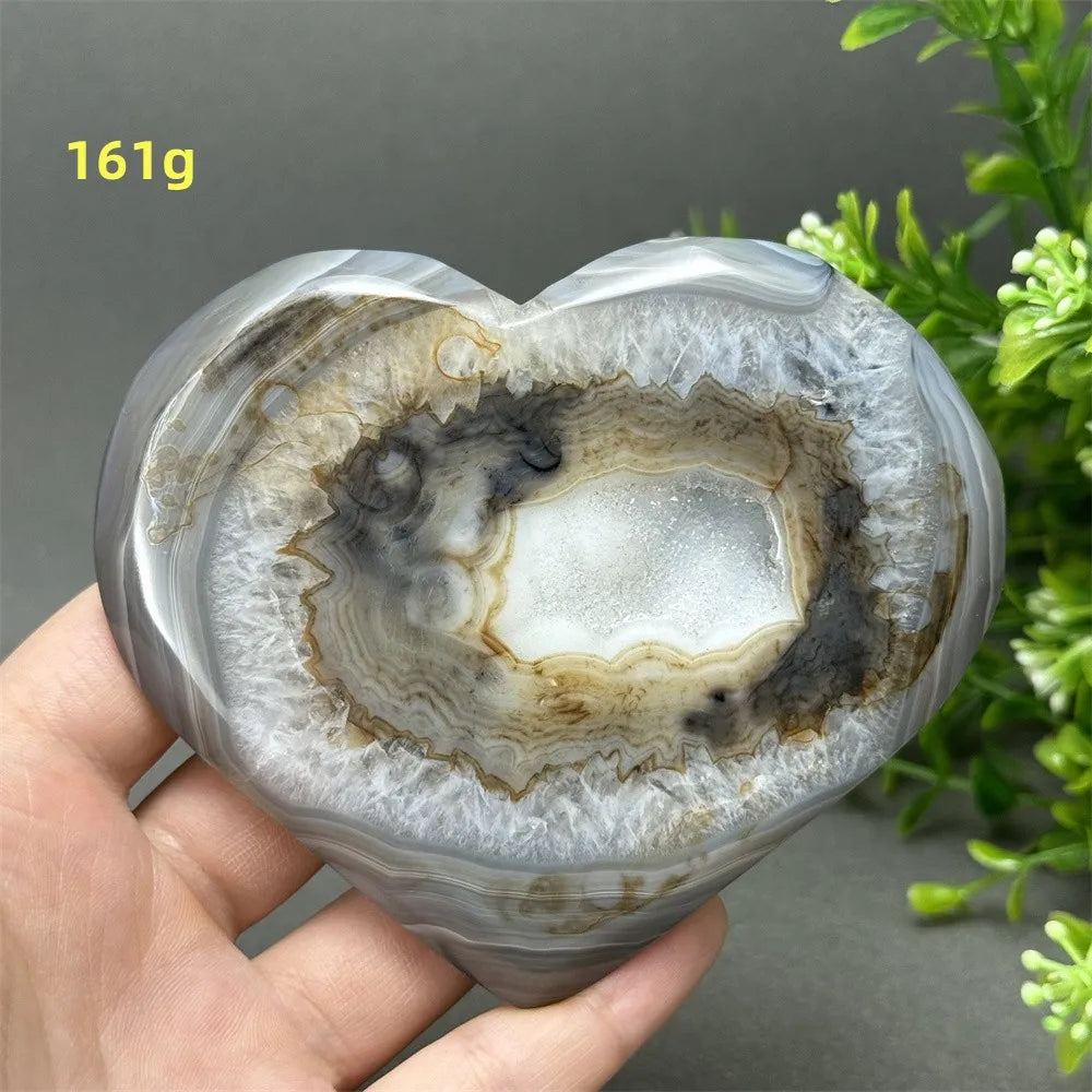 Grey Agate Geode Heart-ToShay.org