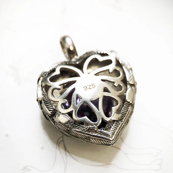 Purple Winged Heart Pendant-ToShay.org