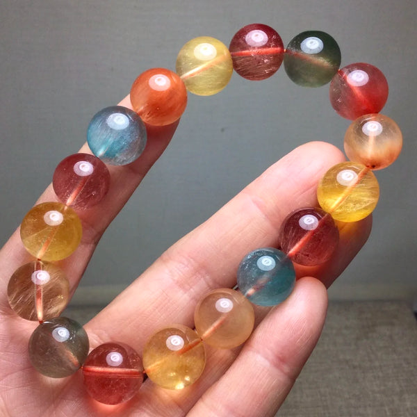 Mixed Rutilated Quartz Bracelet-ToShay.org