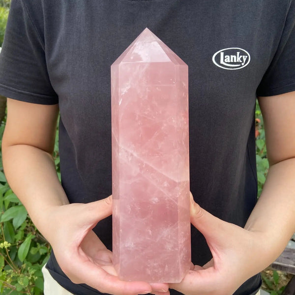 Pink Rose Quartz Obelisk-ToShay.org