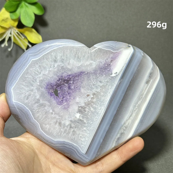 Purple Agate Geode Heart-ToShay.org