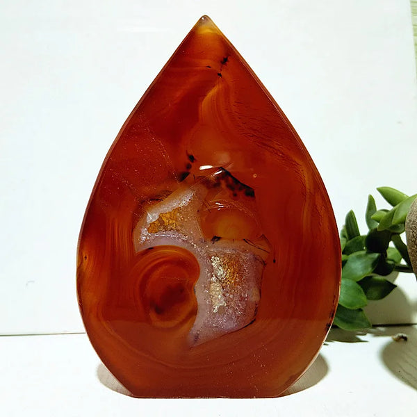 Red Agate Druzy Torch-ToShay.org