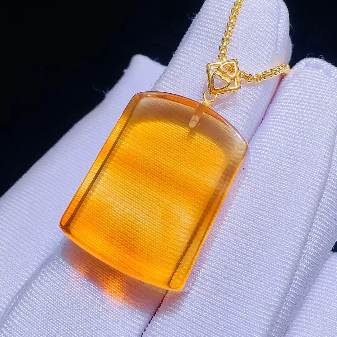 Yellow Citrine Quartz Pendant-ToShay.org