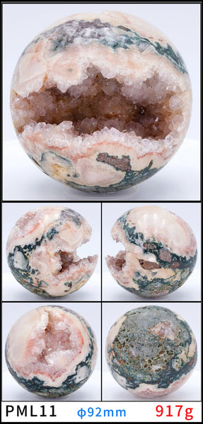 Pink Quartz Cluster Ball-ToShay.org