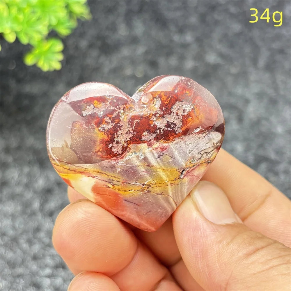 Yellow Moritzite Stone Heart-ToShay.org