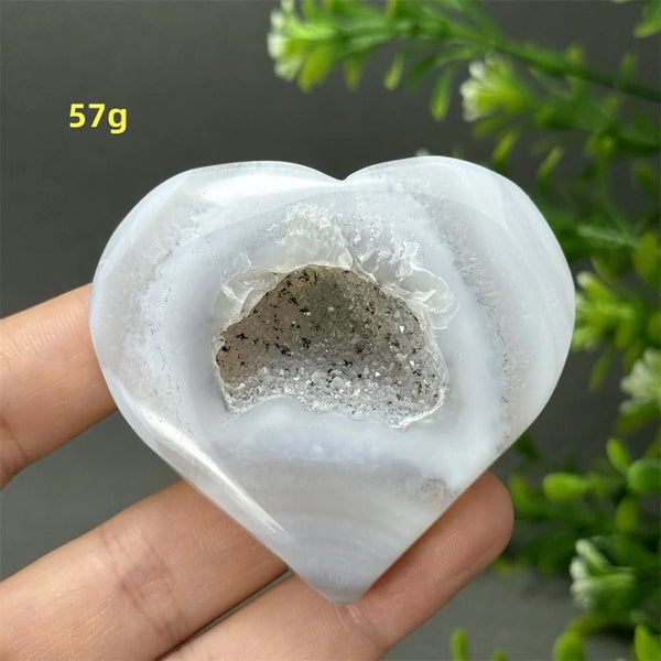 Grey Agate Geode Heart-ToShay.org