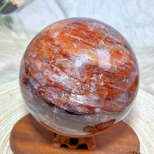 Red Rainbow Fire Quartz Ball-ToShay.org