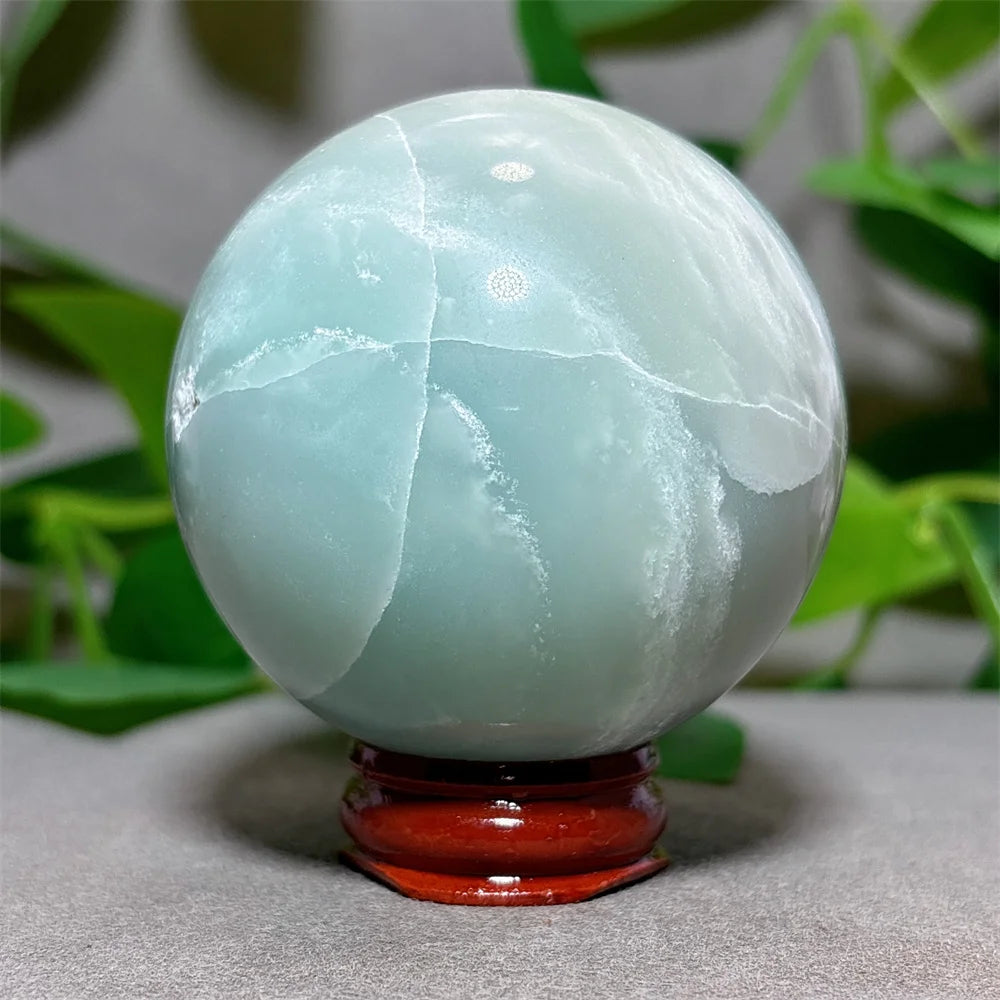 Blue Caribbean Calcite Ball-ToShay.org