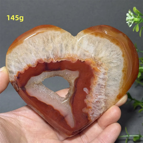 Red Agate Geode Heart-ToShay.org