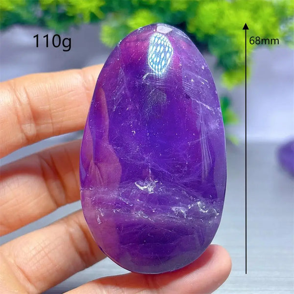 Purple Amethyst Palm Stone-ToShay.org