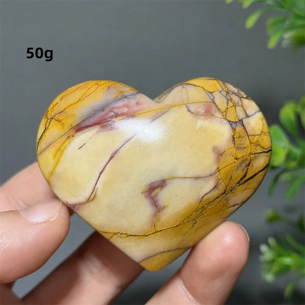 Yellow Mookaite Heart-ToShay.org