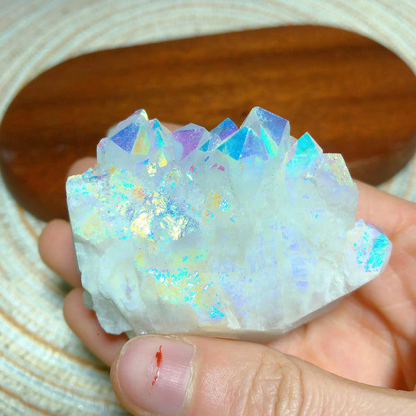 Rainbow Aura Quartz Cluster-ToShay.org