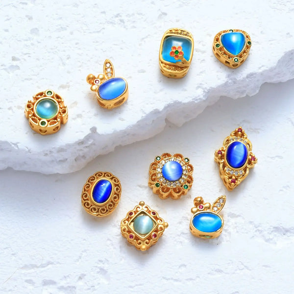 Blue Cats Eye Beads-ToShay.org