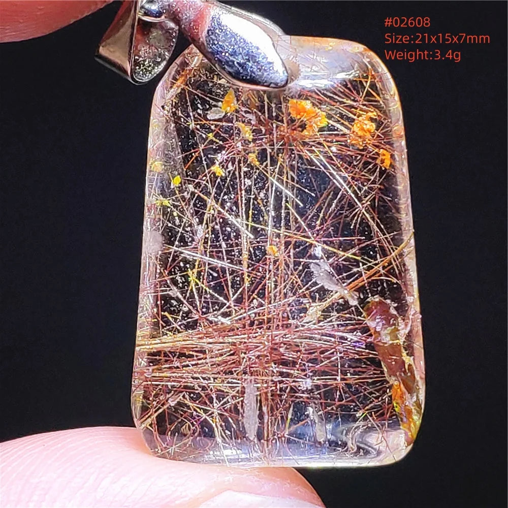 Gold Rutilated Quartz Pendant-ToShay.org