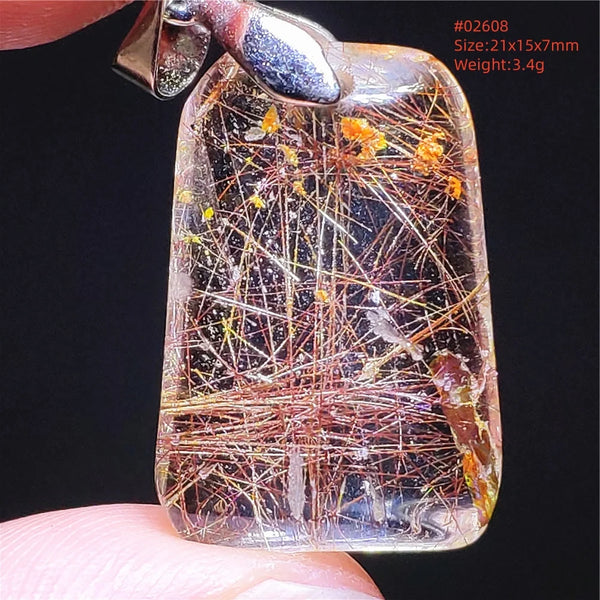 Gold Rutilated Quartz Pendant-ToShay.org