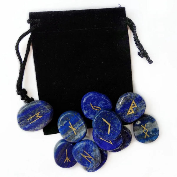 Blue Lapis Lazuli Rune Stones-ToShay.org