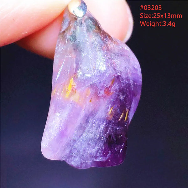 Purple Cacoxenite Auralite Pendant-ToShay.org