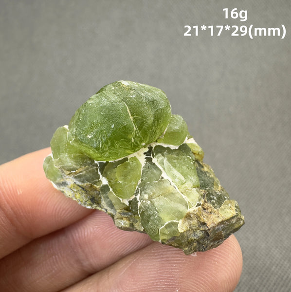 Green Peridot Olivine Crystal-ToShay.org
