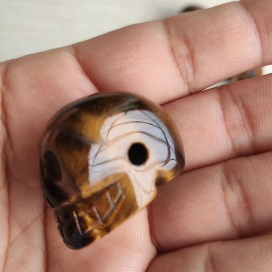 Yellow Tiger Eye Skull Beads-ToShay.org
