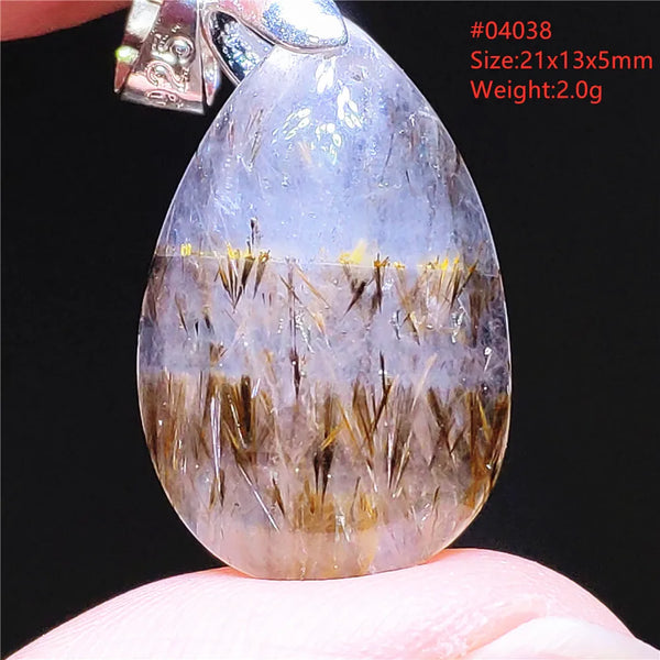 Purple Rutilated Auralite Pendant-ToShay.org