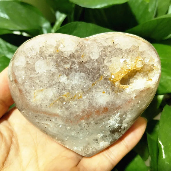 Yellow Crystal Druzy Heart-ToShay.org