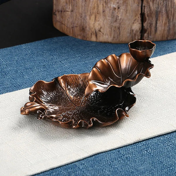 Copper Lotus Incense Burner-ToShay.org