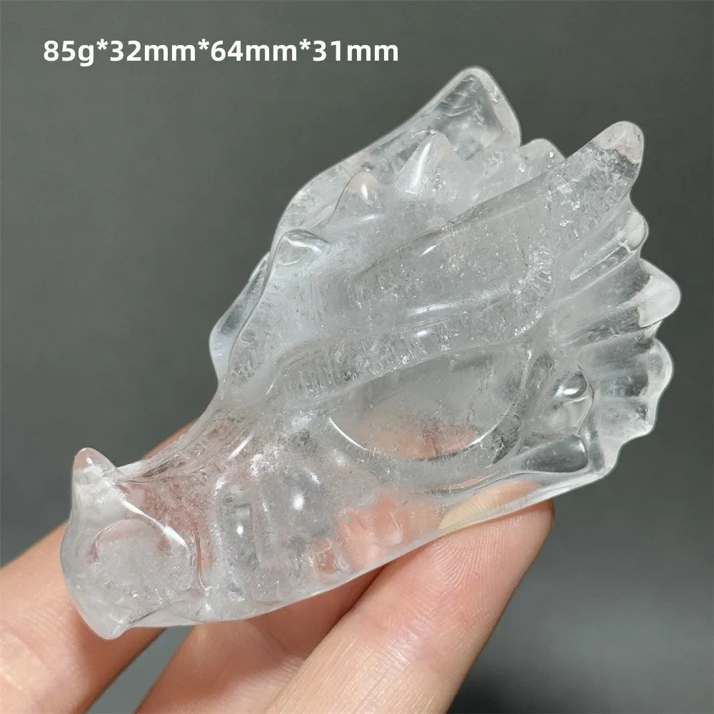 Clear Crystal Dragon Head-ToShay.org