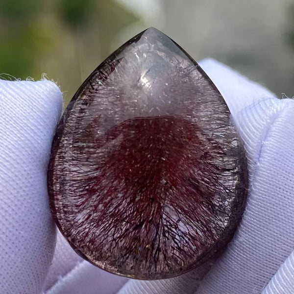 Red Rutilated Quartz Pendant-ToShay.org