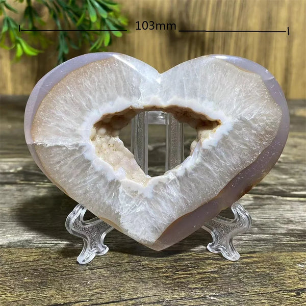 Grey Druzy Agate Heart-ToShay.org