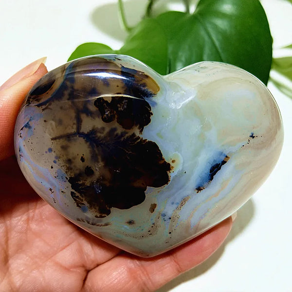 Yellow Moss Agate Heart-ToShay.org