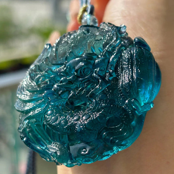 Blue Aquamarine Dragon-ToShay.org