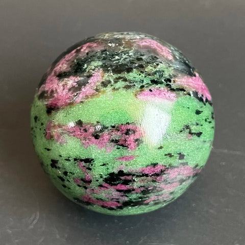 Green Ruby Zoisite Ball-ToShay.org