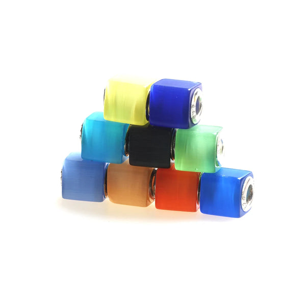 Mixed Cats Eye Glass Beads-ToShay.org
